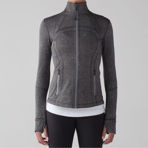 Lululemon Define Jacket Luon Chakra Jacquard V1 Black Battleship W4AH4S size 4